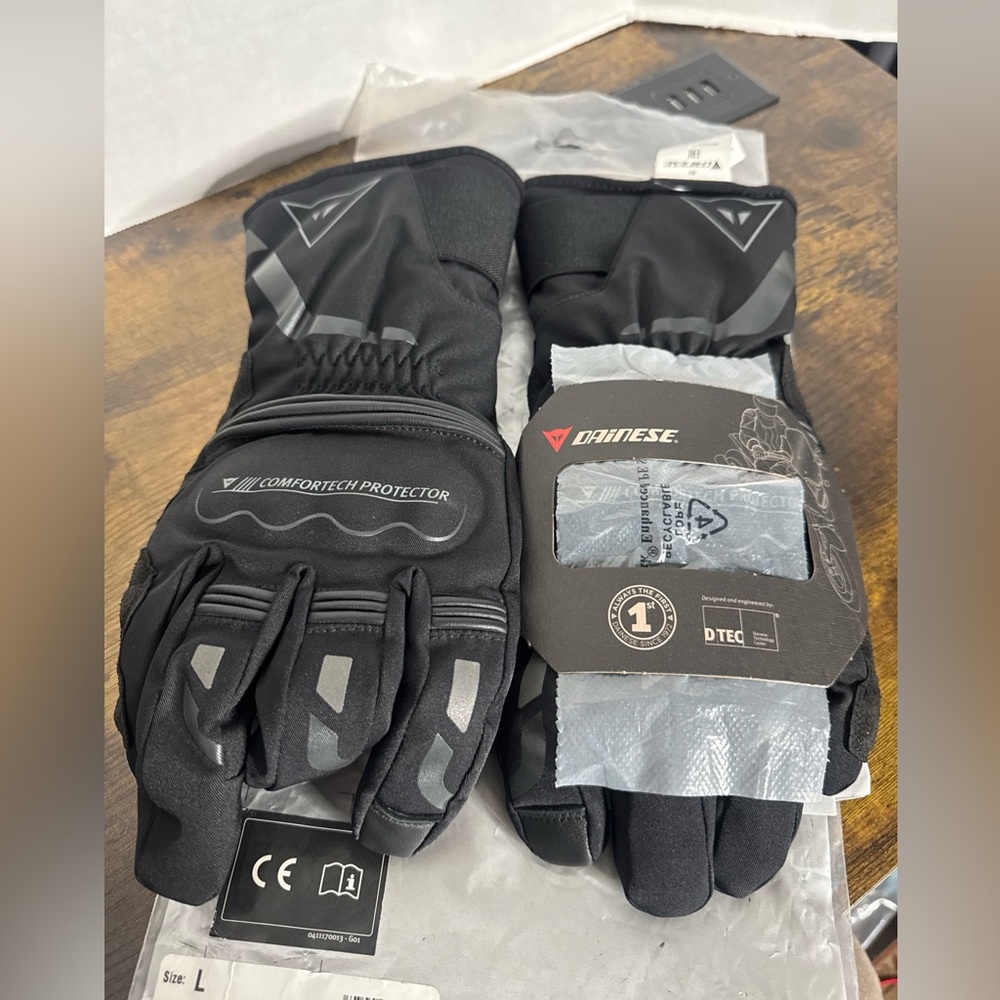 Motorcycle Gloves DAINESE TEMPEST D-DRY LONG Size L Black NEW